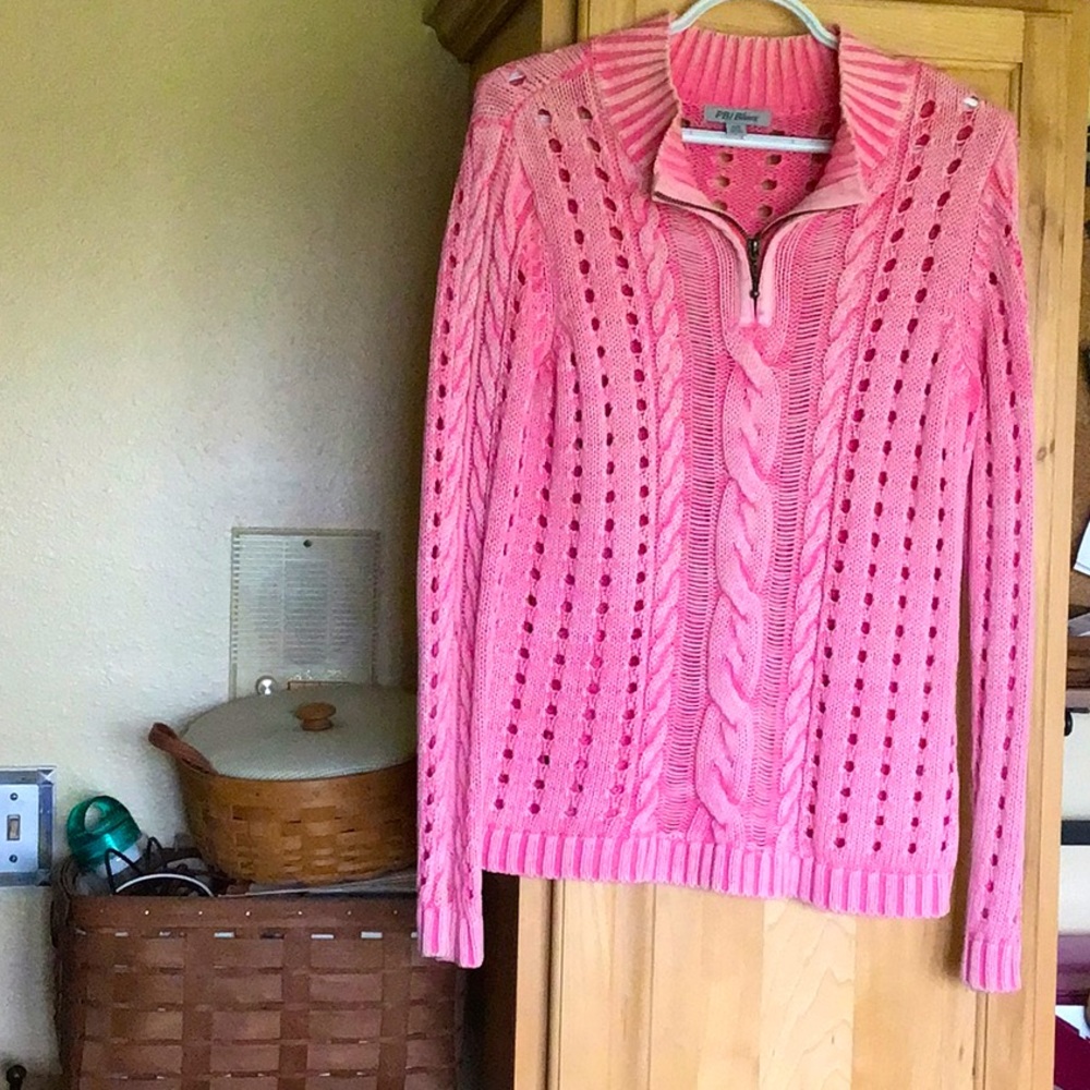 Womens sweater with partial zip